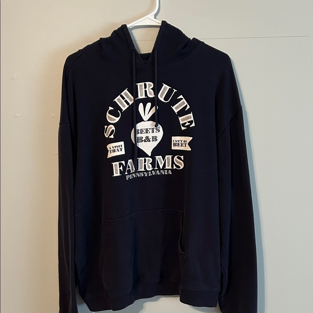 Schrute Farms of the Office Fame! Navy Hoodie Sweatshirt. XL.